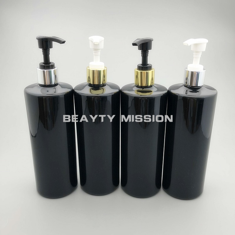 500ml 12pcs   öƽ μ Ǫ , 500cc ȭǰ containergold / ǹ  ˷̴ 漭/500ml 12pcs empty black plastic lotion shampoo bottle , 500cc cosmetic co